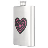 ライニングされたハート フラスク (左)