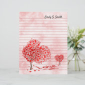 ライニングパーソナライズされたバレンタインハートスクラップブック紙 (スタンド正面)