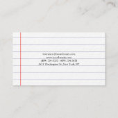 ライニングモダン紙プロフェッショナルプレーン白黒 名刺 (裏面)