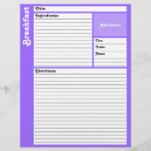 ライニングレシピページ（淡い紫） チラシ (裏面)