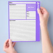 ライニングレシピページ（淡い紫） チラシ (手)