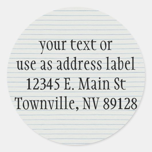 ライニング学校紙 ラウンドシール (正面)