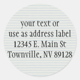 ライニング学校紙 ラウンドシール