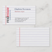 ライニング実在紙エステートモダンエージェントプレーン 名刺 (正面/裏面)