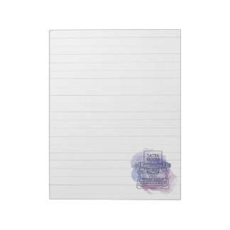ライニング書のパッド紙水色タイプライター ノートパッド