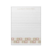 ライニング書レシピペーパーソナライズされたジパッド ノートパッド (回転)