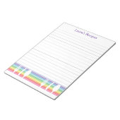 ライニング書レシピペーパーソナライズされたジパッド ノートパッド (アングル)