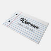 ライニング紙シートウェルカムカスタム ドアマット (アングル)