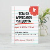 ライニング紙先生評価招待状 招待状 (スタンド正面)