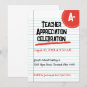 ライニング紙先生評価招待状 招待状 (正面/裏面)