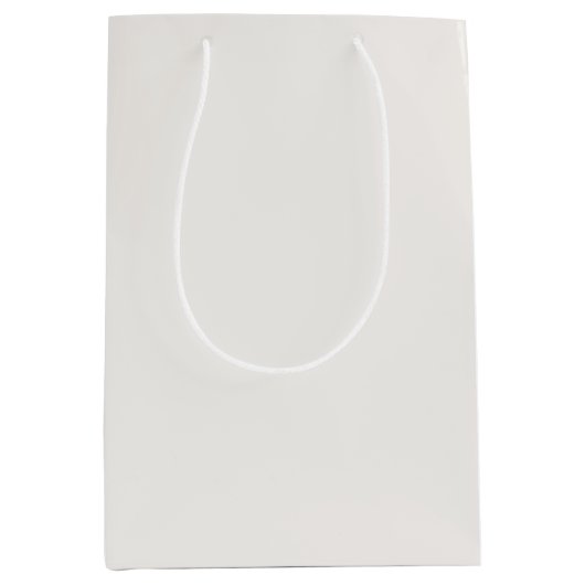 ライネンホワイト、オフホワイト ミディアムペーパーバッグ (正面)