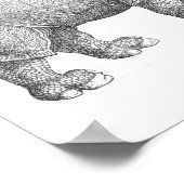 ライノセロスウッドカット ポスター (角)