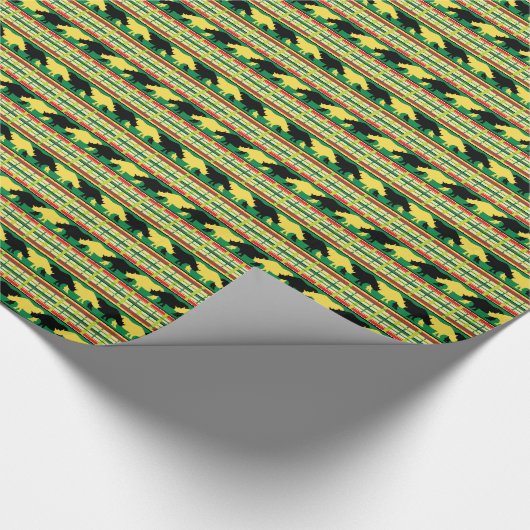 ライノセロスサファリウィーブパターン ラッピングペーパー (角)