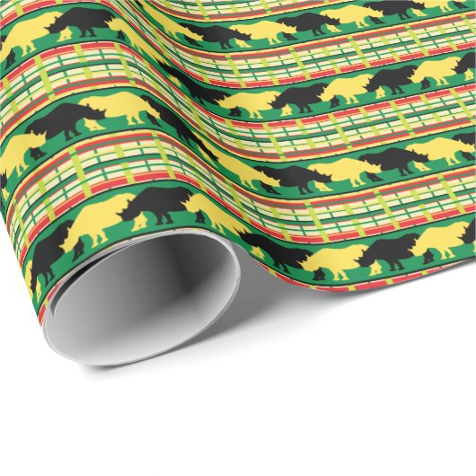 ライノセロスサファリウィーブパターン ラッピングペーパー (ロールコーナー)