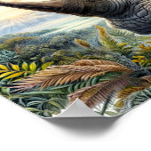 ライノセロス植物学フローラ水彩画 ポスター (角)