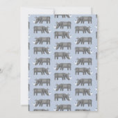 ライノセロス男の子の赤ちゃんシャワー 招待状 (裏面)