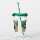 ライノママ&ベビータンブラー アクリルタンブラー (左)