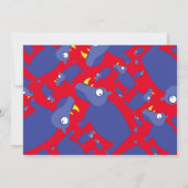 ライノ·アニマル·キッドバースデーパーティ招待状 招待状 (裏面)