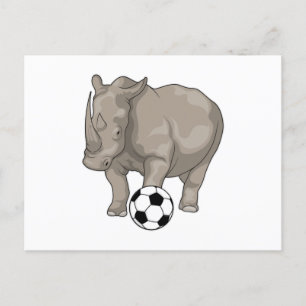 ライノ サッカー選手 サッカー ポストカード