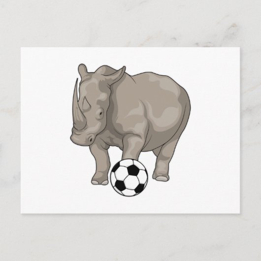 ライノ サッカー選手 サッカー ポストカード (正面)