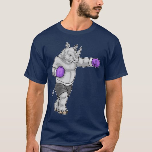 ライノ ボクサー ボクシンググローブ ボクシング Tシャツ (正面)