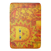 ライパターン(の模様が)あるオンウォーター色イラストレーション バスマット (正面縦)