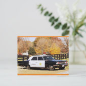 ライパーズフォーク、TN警察の車の秋の絵画もの ポストカード (スタンド正面)