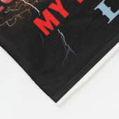 ライパーソナライズされたオンパパから私のオオカミの息子 フリースブランケット (角)