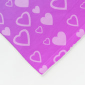 ライパーソナライズされたトフィムナストの青いピンクのハート フリースブランケット (角)