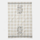 ライパーソナライズされたド湖の方が人生は良い キッチンタオル (縦)