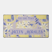 ライパーソナライズされたブ愛教え水色レモン デスクマット (正面)