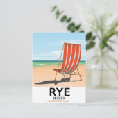 ライビーチサセックス「電車で早く」 ポストカード (スタンド正面)