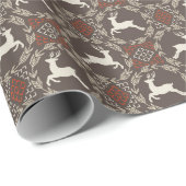 ライピング素朴ディアホリデーパターン ラッピングペーパー (ロールコーナー)