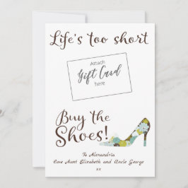 ライフおもしろいの短すぎるシューズ買ギフトカードホルダー