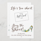 ライフおもしろいの短すぎるシューズ買ギフトカードホルダー (正面/裏面)
