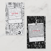 ライフおもしろい自然スケッチノートパターン4 + 5 名刺 (正面/裏面)