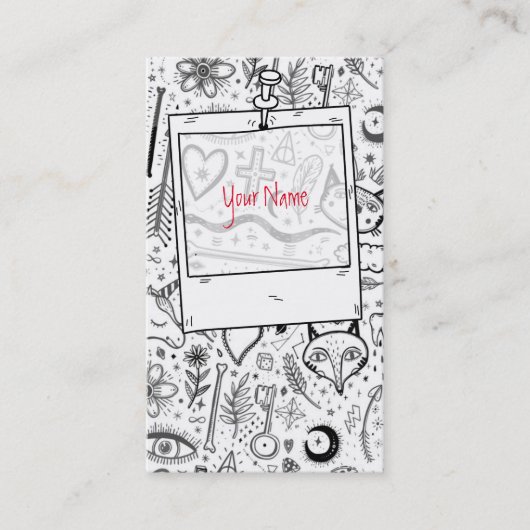 ライフおもしろい自然スケッチノートパターン4 + 5 名刺 (正面)