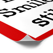 ライフおもしろい諺短いスマイルが残り ポスター (角)