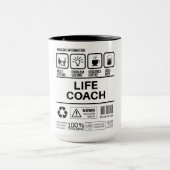 ライフおもしろい・コーチの処理情報 マグカップ (中央)