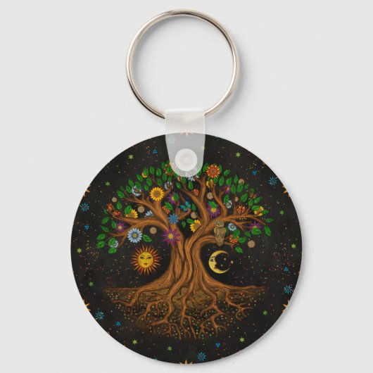 ライフお洒落の木 – Yggdrasil キーホルダー (正面)