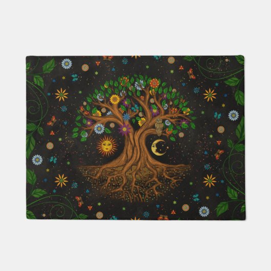 ライフお洒落の木 – Yggdrasil ドアマット (正面)