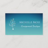 ライフお洒落トレンディーティール（緑がかった色）グリーンディスカウントのツリー ロイヤリティカード (正面)