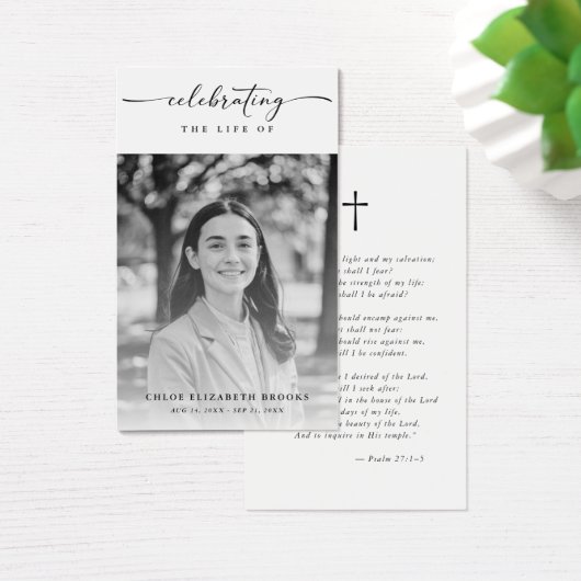 ライフお祝いの写真祈りの言葉カード (デスク)