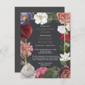 ライフお祝いバラフローラ葬儀 案内ポストカード (正面/裏面)