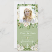 ライフお祝いバラ葬儀サンキューカード (正面)