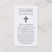 ライフお祝いパンジー花同情カード 名刺 (裏面)