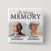 ライフお祝いボタンのダブル 缶バッジ (正面)