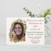 ライフお祝いボホフローラアーチ写真葬儀 セーブザデート (スタンド正面)