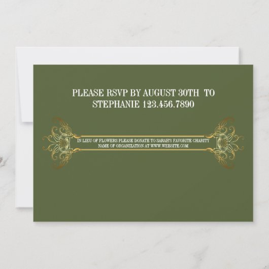 ライフお祝いボホフローラアーチ写真葬儀 セーブザデート (裏面)