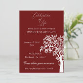 ライフお祝いメモリアルサービスNavy Tree Inv 招待状 (スタンド正面)